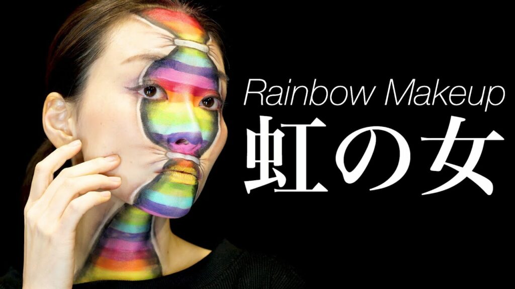 Asahi Sasaki: 子供用フェイスペイントでレインボーメイク🌈Rainbow Mekaup
