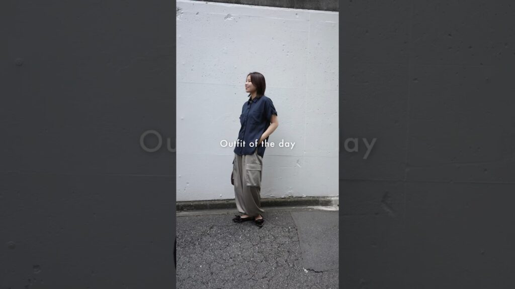 夏だけどもう秋を感じたい日のコーデ🍂小物はブラウン、シューズはベロアで思い切り秋に。でも上下とろみある素材にして軽やかさも出るような感じでまとめたよ 🫶🏻 #fashion