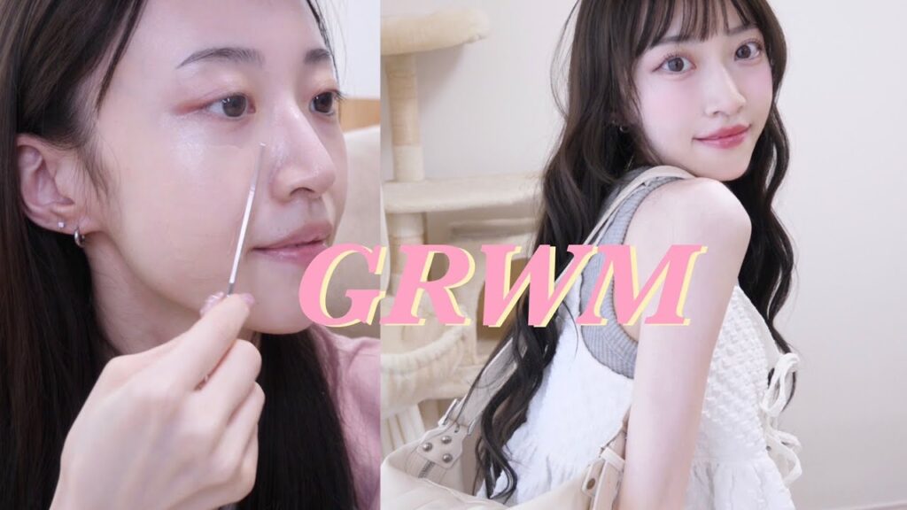 【GRWM】カジュアルガーリーな日🎀話題の新作コスメ使って準備する🌻🍋