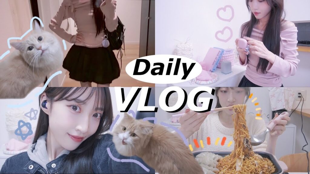 ［QOL爆上げ🎧vlog］秋コーデ🍁お出かけ準備🎀モッパン🍜🥟