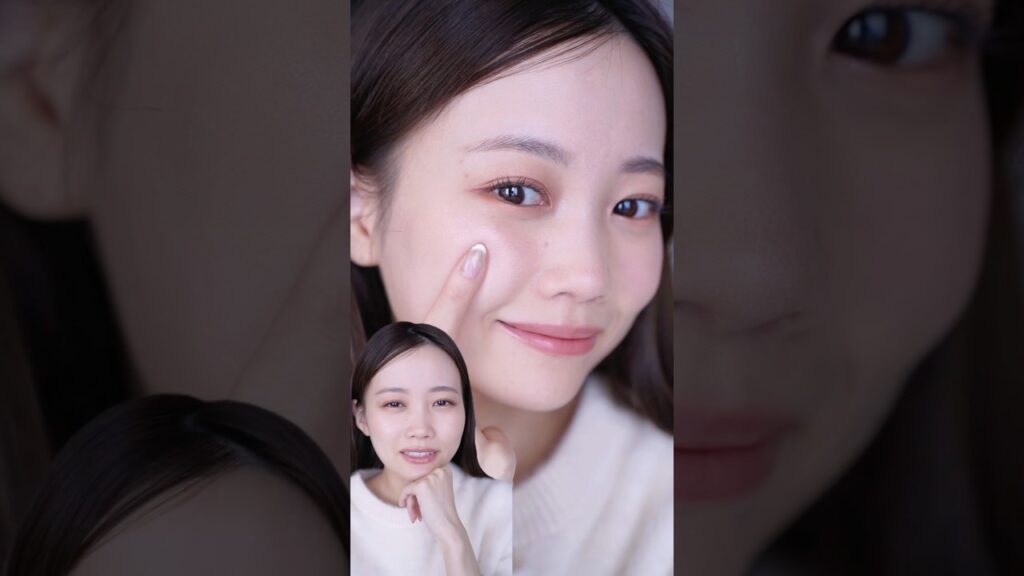 【簡単で時短】冬の透明感ツヤ肌メイク #shorts
