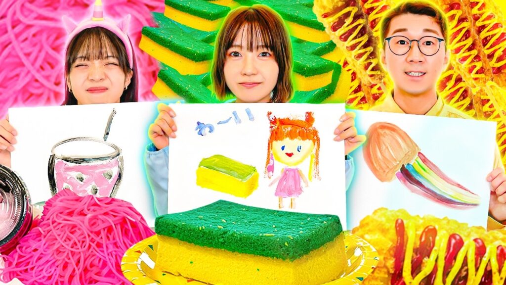 【対決】ベビタッピ！絵を描いて原宿の食べ物をGET！？24時間イラスト生活やってみたら楽しすぎた！！！！