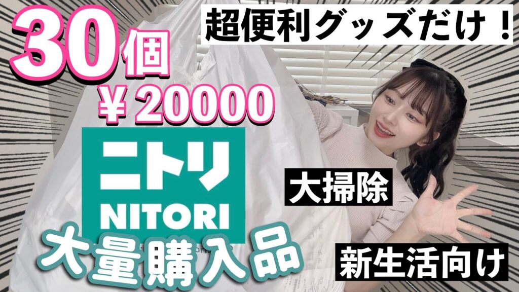 【優秀すぎ】片付け苦手な一人暮らし勢絶対見て！新生活や大掃除におすすめな最高すぎ超便利グッズを大量購入品！！【ニトリ購入品】【収納】