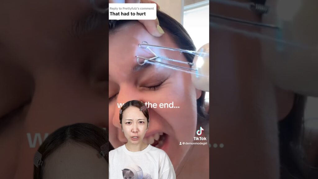 糸を捻ったらムダ毛がゴッソリ除去出来るらしい！！