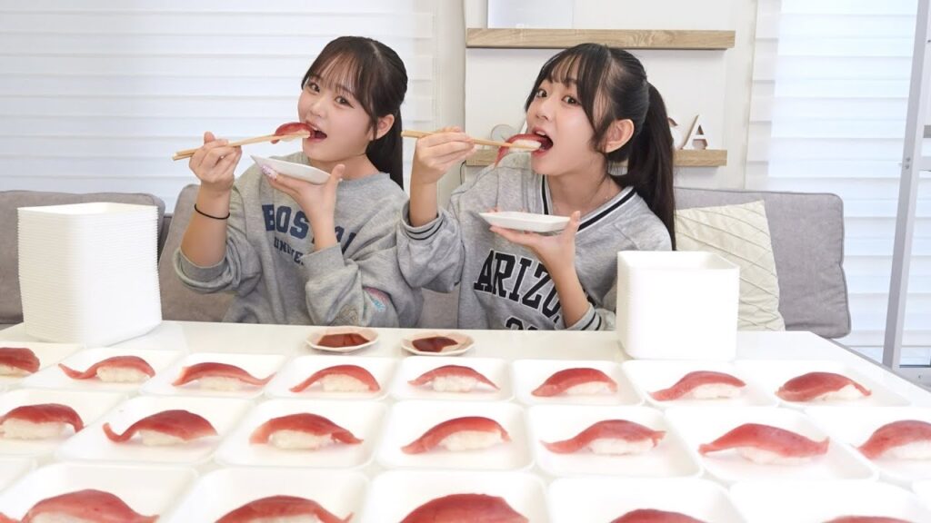 わんこまぐろ寿司したら大食いの姉が少食すぎてびっくりしたww