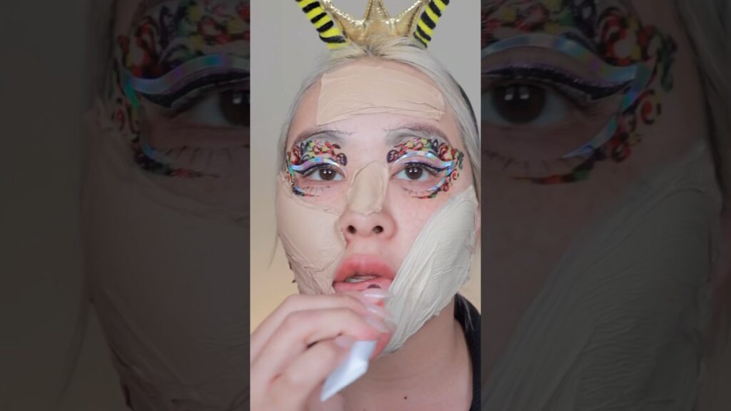 貼るコスメでメイクしたらwwえwww #マリリン #メイク #asmr