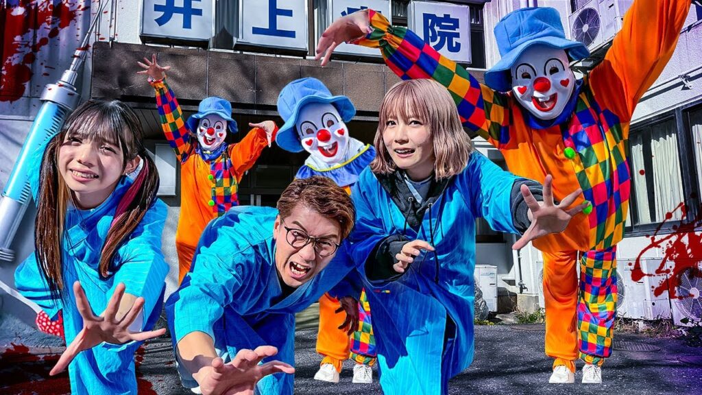 【ホラー】大病院ピエロ鬼ごっこ！？入院中に人食いピエロに襲われました・・・・【対決】