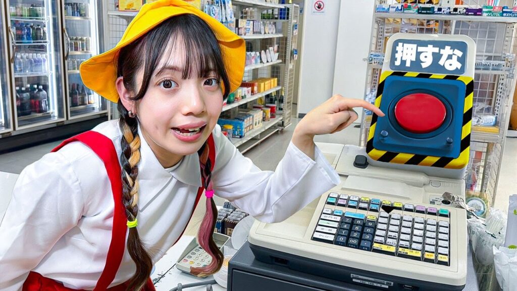 コンビニのレジにボタン？絶対押してはいけないボタン押したら大変な事に・・・【寸劇】