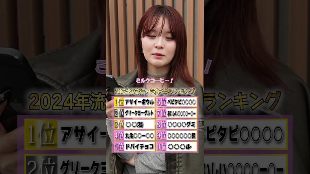 2024年流行った食べ物ランキング全問正解できるか？ #さくら #さくらチャンネル #クイズ #ランキング #アサイーボウル