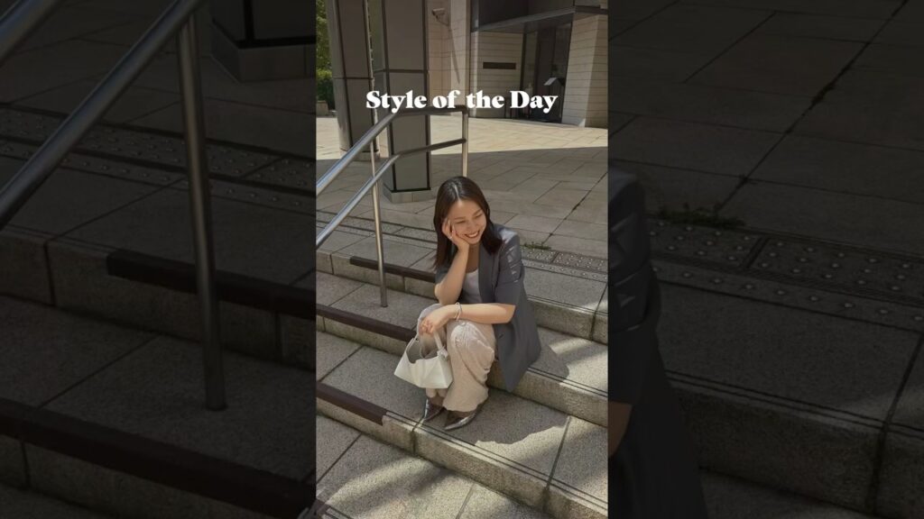 #ootdホワイト×グレーで爽やかにまとめてみた🤍✨ジャガードのパンツでさりげなく華やかさをプラス✍️