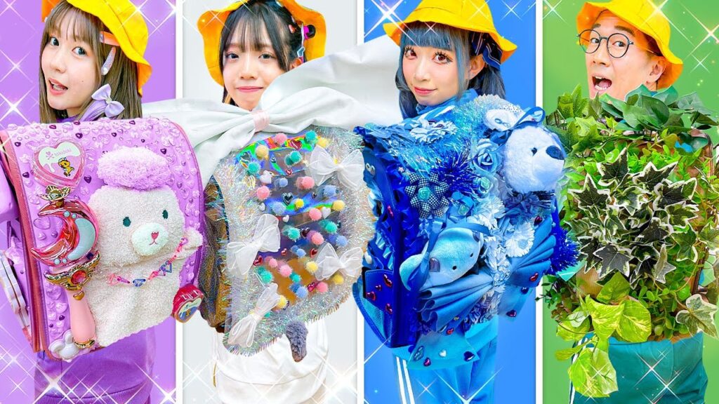 【対決】メンバーカラーに大変身！ランドセルデコレーション対決したら可愛すぎた！！！