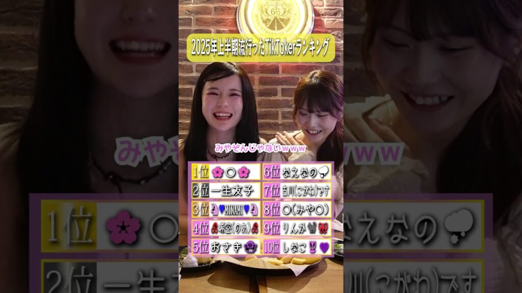 2025年上半期流行ったTikTokerランキングすべて当てろ！ #さくらチャンネル  #さくら #クイズ #ランキング