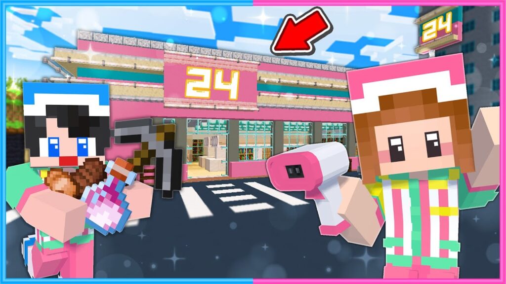 ぴのがコンビニを新しくオープンしました！🏪✨【 マイクラ / Minecraft 】