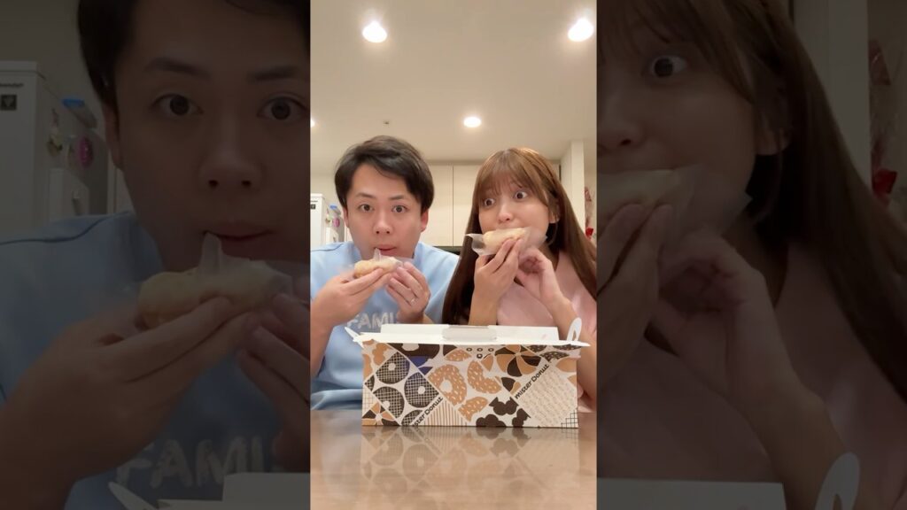 初もっちゅりんに感動する夫婦🍩