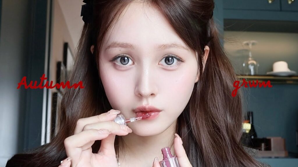 【GRWM🚃🍂】室内でも爆盛れ🤫❤️スイス秋先取りメイク&朝支度するよ〜👕【写真映えメイク📸】