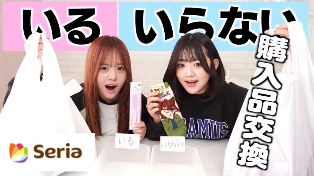 相手を想って買ってきた購入品をいるいらないに仕分けたらわかってない奴いて草wwセリアでいるいらない購入品紹介！