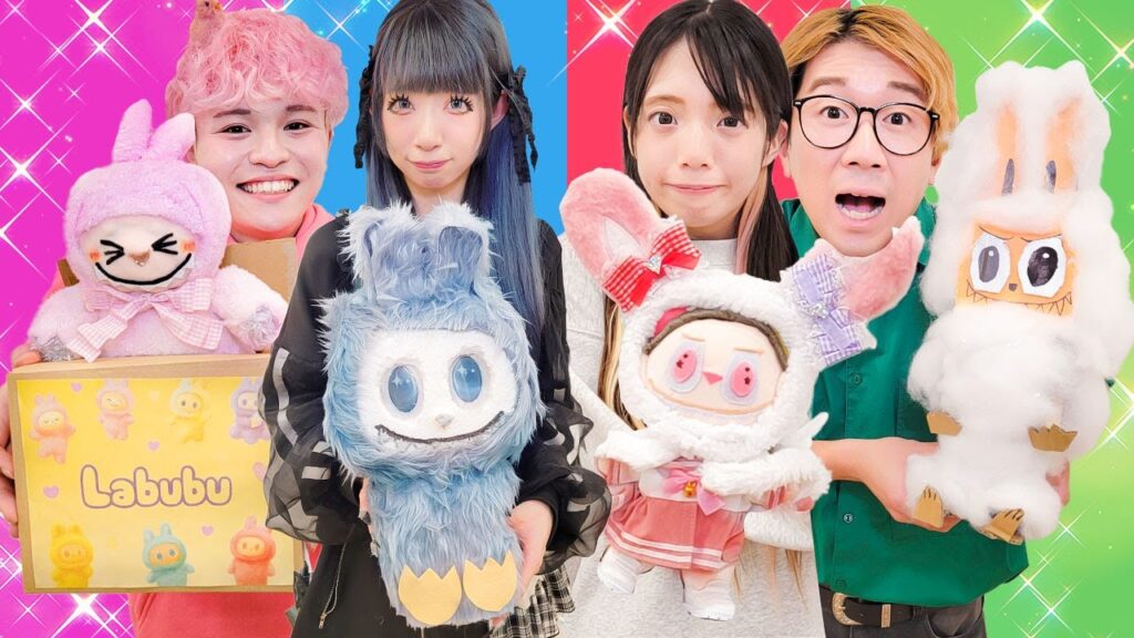 【大流行】予算別1万円vs5000円vs1000円vs0円でラブブ作り対決やったら最高に可愛いぬいぐるみができたwww