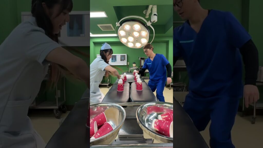 ピンポン球を紙コップに入れろ！ピンポン球レースチャレンジ　#shorts