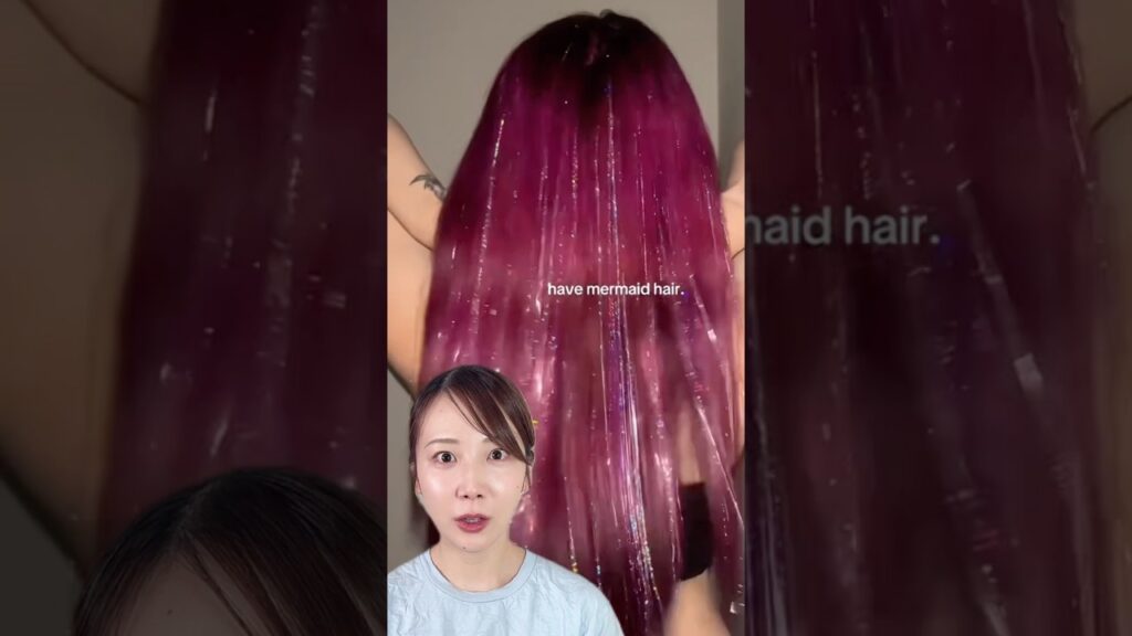 1分でキラキラヘアーが完成するエクステ着けたら凄かった！！