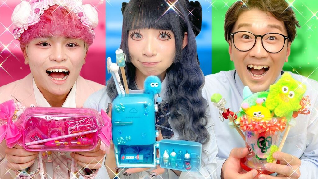 【対決】メンバーカラー別！最上級にかわいい文房具セットを作ってkawaii学園に入学しろ！