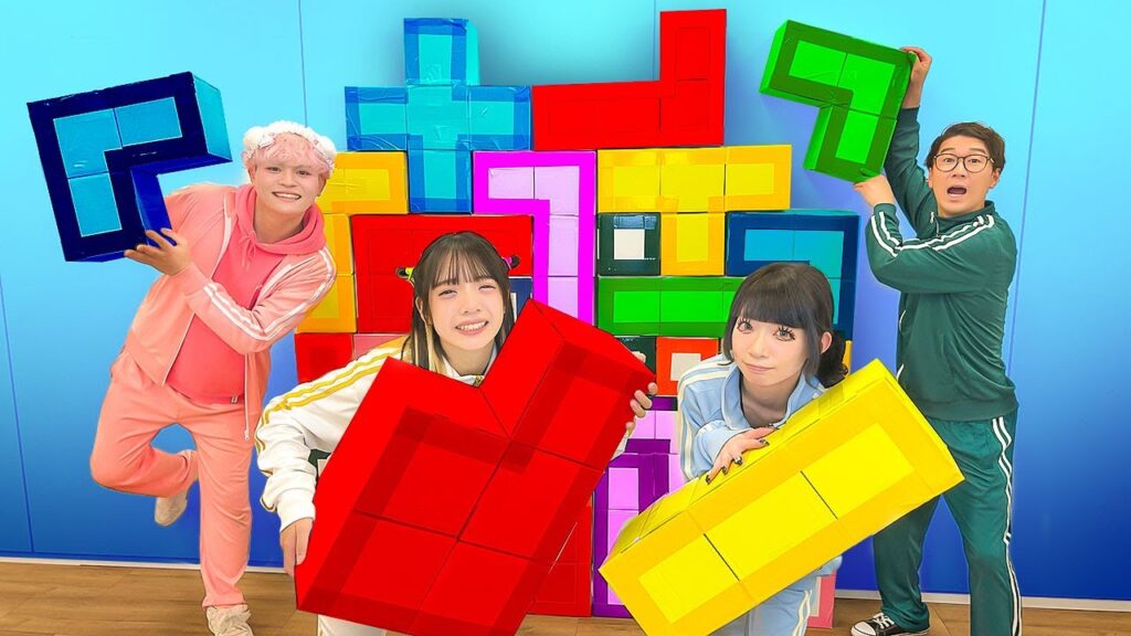 【超巨大】難問！？リアルカラーブロックブラスト作って遊んでみた！Color Block Blast