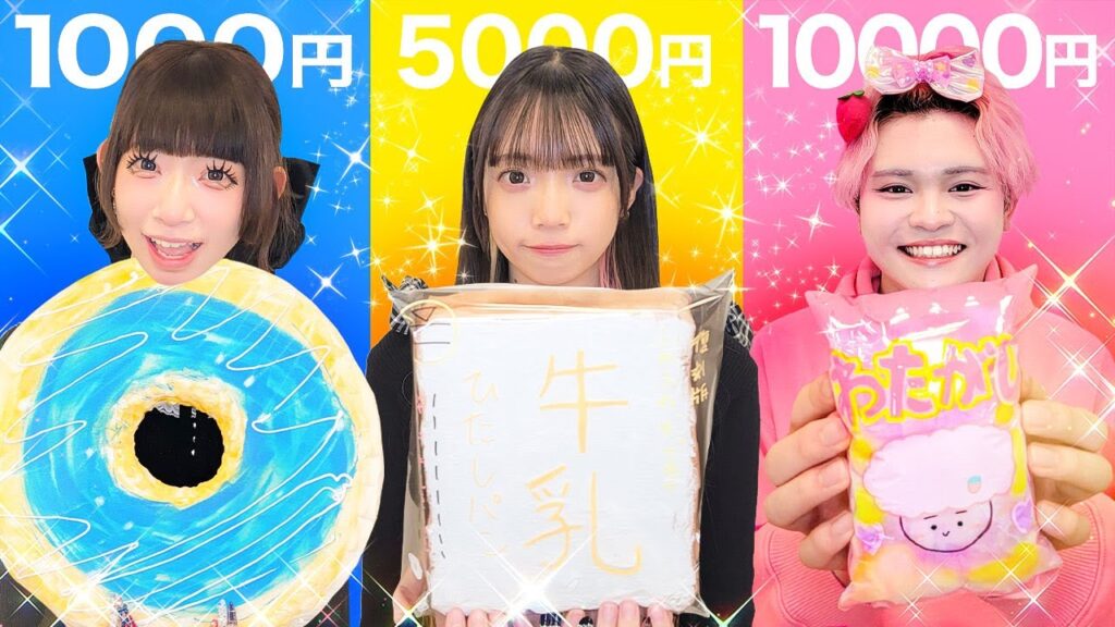 予算別0円VS3000円VS10000円でオリジナルスクイーズ作り対決【DIY】