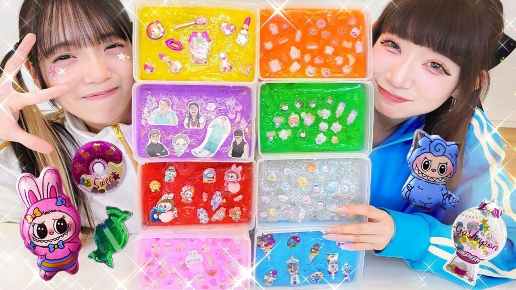 メンバーカラーボンボンドロップシールで巨大スライムパレット作り!! メンバーカラーボンボンドロップシールで巨大スライムパレット作り!!