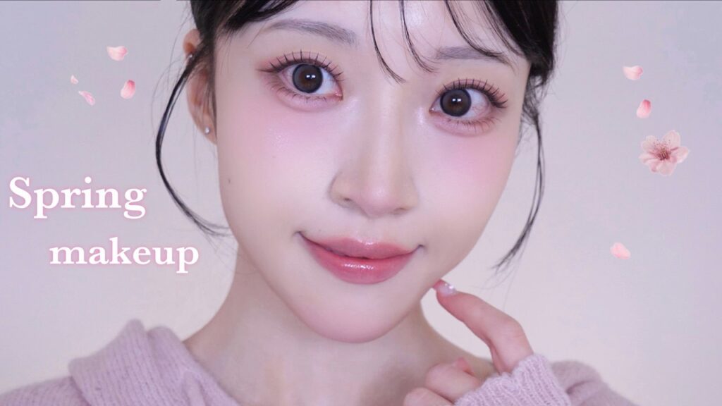 【2026春メイク】ふんわり桜ピンク🌸休日デートにもおすすめ｜他撮りでも盛れるコツ📸【新作コスメ多め】