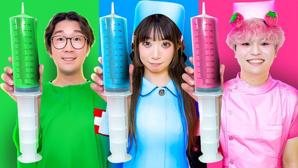 カラフルな巨大注射!?病院貸し切ってヤバい患者からから逃げ切る鬼ごっこやってみた! カラフルな巨大注射!?病院貸し切ってヤバい患者からから逃げ切る鬼ごっこやってみた!