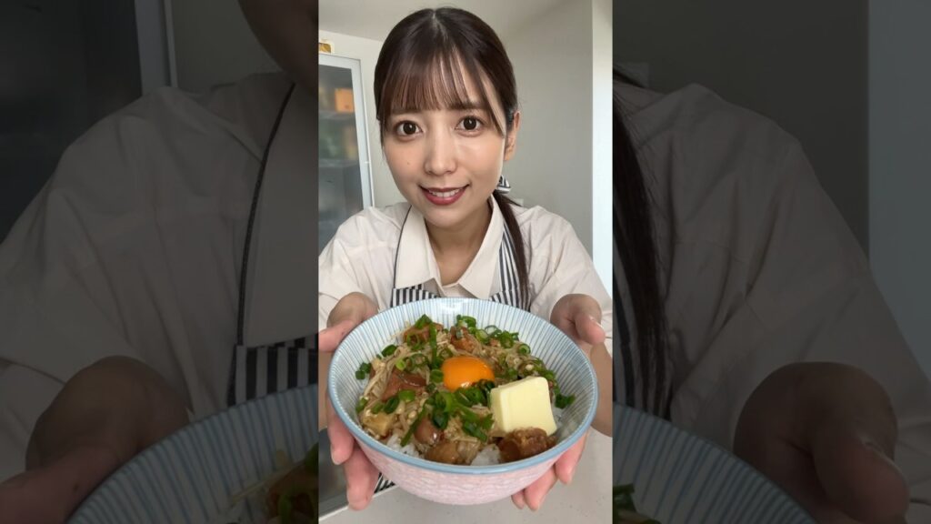 レンチンでできる、無限えのき丼が美味しすぎるんです🐷🔥#shorts